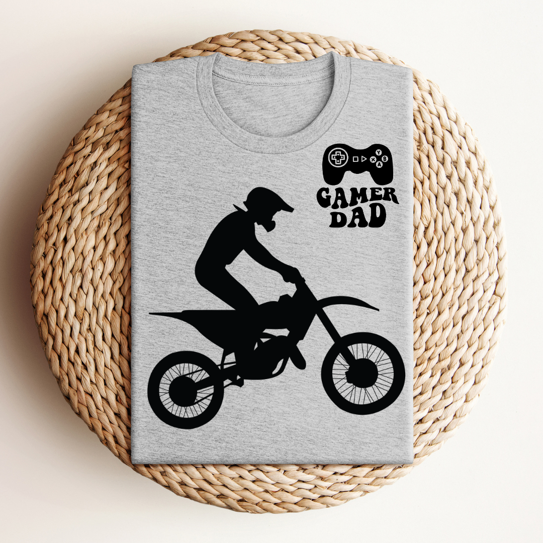 Gamer Dad Biker T-Shirt